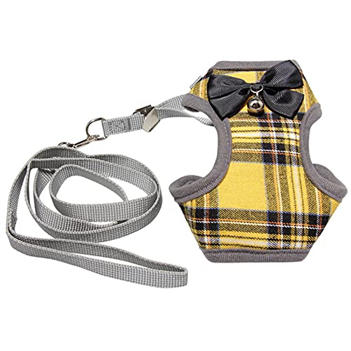 Dingyue Conjunto de arnés y correa para perros pequeños, cómodo y elegante, suministros para mascotas para perros pequeños y medianos y gatos