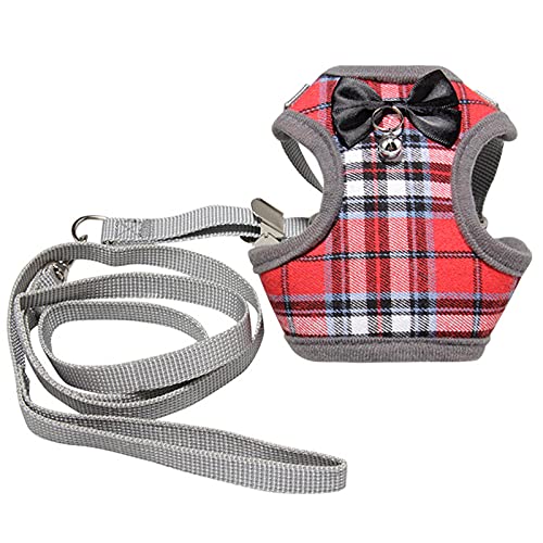 Dingyue Conjunto de arnés y correa para perros pequeños, cómodo y elegante, suministros para mascotas para perros pequeños y medianos y gatos