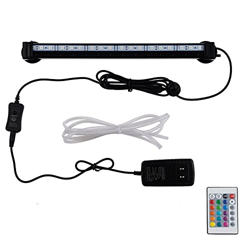 DIRIGIÓ Luz del tanque de pescado Mejorada Luces de acuario multicolor Espectro completo RGB Iluminación de lámpara impermeable con control remoto para tanque plantado agua dulce agua salada marina 26