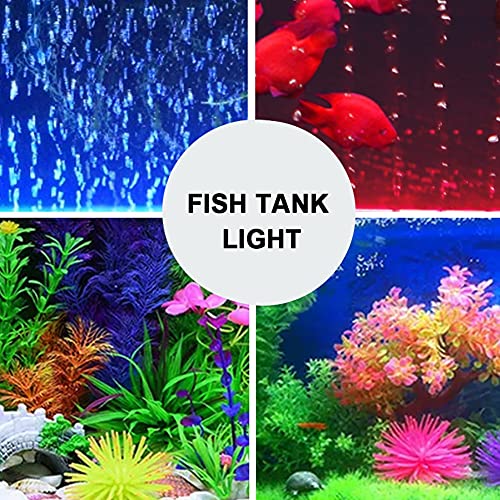 DIRIGIÓ Luz del tanque de pescado Mejorada Luces de acuario multicolor Espectro completo RGB Iluminación de lámpara impermeable con control remoto para tanque plantado agua dulce agua salada marina 26