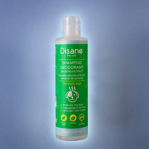 DISANE | Champu Desodorante Perro | Champu Perro | Anti Mal Olor | Antibacteriano | Anti fúngico | Evita los picores | 250 ml |