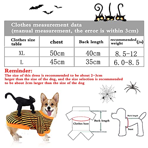 Disfraces Perro Mascota, Ropa Perros Mascotas De Halloween, Disfraz Perro Mascota, Ropa Mascota Halloween, Pet Disfraz de Halloween, Adecuado para Perros Pequeños a Medianos Gatos