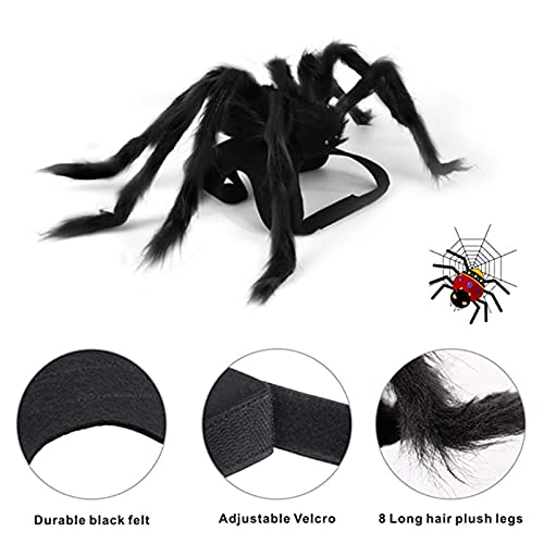 Disfraz de araña de Halloween para Perro Disfraz Perro Halloween Cosplay de Halloween, Decoración de Fiesta con Velcro Ajustable para Perros pequeños y medianos (M)