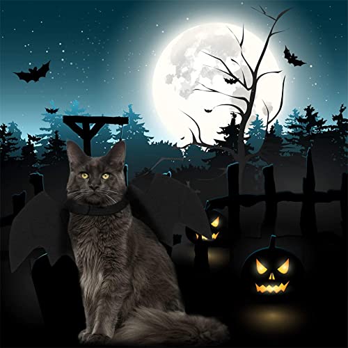 Disfraz de Halloween para Mascotas, Disfraz de alas de murciélago, Disfraces de Gato y murciélago, Disfraz de Perro de Halloween, Disfraces de Halloween para Perros y Gatos