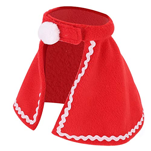 Disfraz de Navidad para Mascotas, Animales pequeños, Manto Rojo, Disfraz Suave, Ropa de Navidad para Conejo, Conejillo de Indias, hámster, Ardilla(#3)