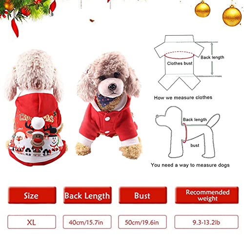 Disfraz de Navidad para Mascotas Perro gato traje de Navidad Nesloonp Ropa para Mascotas Navidad Ropa Perros Navidad mascota cálido otoño invierno abrigo perro gato sudadera con capucha