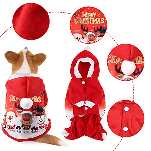 Disfraz de Navidad para Mascotas Perro gato traje de Navidad Nesloonp Ropa para Mascotas Navidad Ropa Perros Navidad mascota cálido otoño invierno abrigo perro gato sudadera con capucha