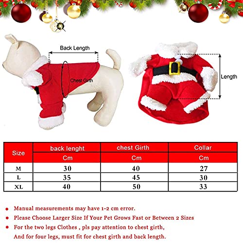 Disfraz de Papá Noel de Pet, Disfraz de Navidad para Mascotas, Disfraz de Navidad para Perros Lindo Santa Claus Ropa de Fiesta año Nuevo Divertido Disfraz para Fiestas de Mascotas (L)