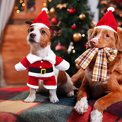 Disfraz de Papá Noel de Pet, Disfraz de Navidad para Mascotas, Disfraz de Navidad para Perros Lindo Santa Claus Ropa de Fiesta año Nuevo Divertido Disfraz para Fiestas de Mascotas (L)