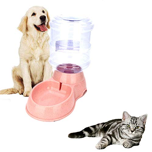 Dispensador Automático De Comida Y Agua - Comedero Y Bebedero para Perros Gatos Animales - Dispensadores De Pienso para Mascotas Pink,Water Feeder