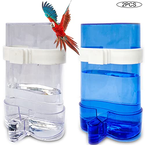 Dispensador de Agua para Loros Comederos Cockatiel Alimentador de Agua para Loros Contenedor Automático de Bebidas de Agua Comedero para bebederos de plástico para Aviario Periquitos Cacatúas Loros