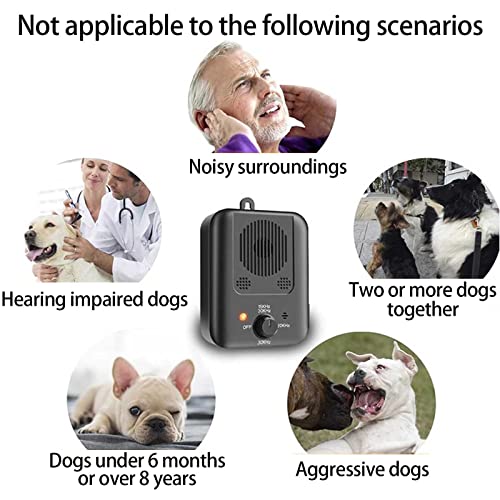 Dispositivo antiladridos Control de ladridos disuasivo Anti Barking Dispositivos Ayuda para Entrenamiento de Perros con Rango de Control de hasta 50pies, Seguro