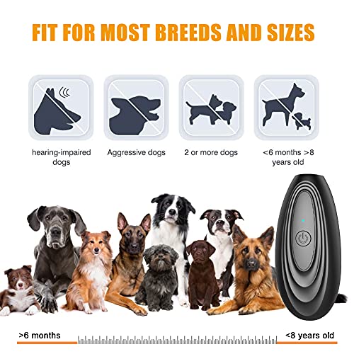 Dispositivo Antiladridos para Perros, Ultrasónicos Dispositivo Antiladrido para Perro, Herramienta Anti Ladridos Recargable Alcance Efectivo de 16ft, Antiladridos para Perros Pequeños y Grandes