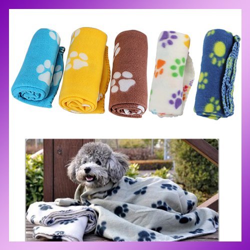 DIVISTAR (TM Pet Dog Cat, Manta, Cama con Estampado de Patas