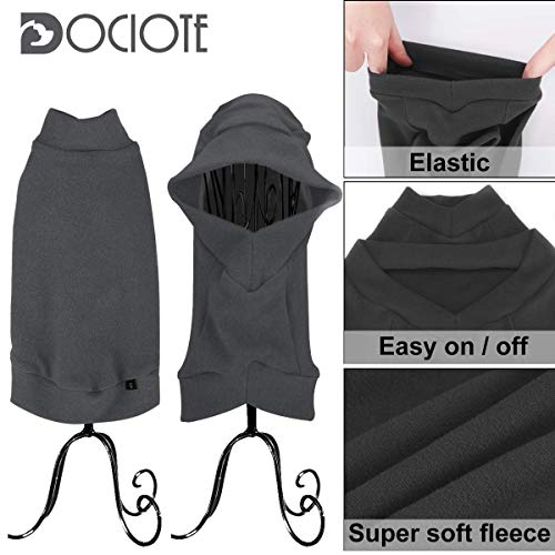 Dociote Jersey para Perro Pequeño- Ropa para Perros y Gato Chaleco Suéter para Invierno para Perro Mascotas pequeño y medianos Gris S