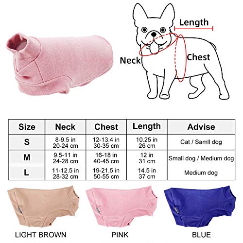 Dociote Jersey para Perro Pequeño- Ropa para Perros y Gato Chaleco Suéter para Invierno para Perro Mascotas pequeño y medianos L Rosa