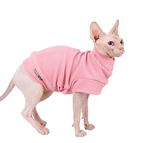 Dociote Jersey para Perro Pequeño- Ropa para Perros y Gato Chaleco Suéter para Invierno para Perro Mascotas pequeño y medianos L Rosa