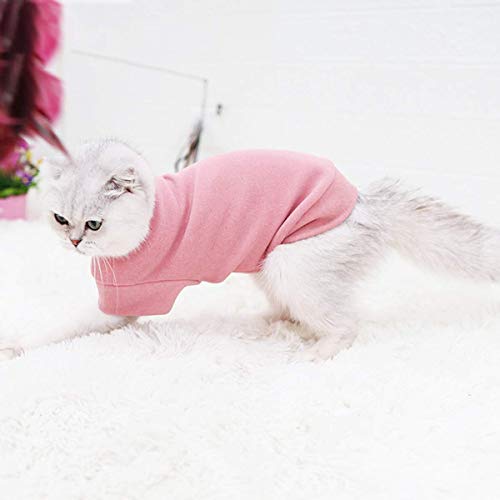 Dociote Jersey para Perro Pequeño- Ropa para Perros y Gato Chaleco Suéter para Invierno para Perro Mascotas pequeño y medianos L Rosa