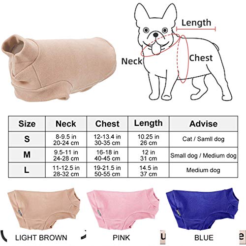 Dociote Jersey para Perro Pequeño- Ropa para Perros y Gato Chaleco Suéter para Invierno para Perro Mascotas pequeño y medianos S Beige