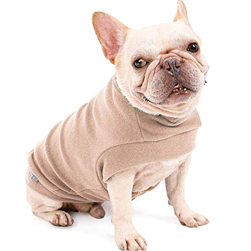 Dociote Jersey para Perro Pequeño- Ropa para Perros y Gato Chaleco Suéter para Invierno para Perro Mascotas pequeño y medianos S Beige