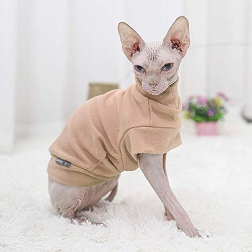 Dociote Jersey para Perro Pequeño- Ropa para Perros y Gato Chaleco Suéter para Invierno para Perro Mascotas pequeño y medianos S Beige