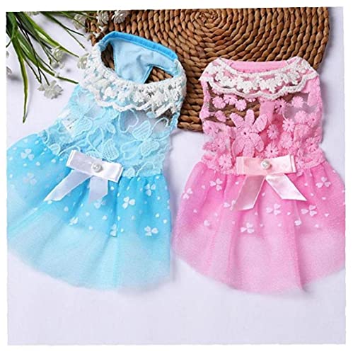 Dog 1pc De Vestir Ropa para Perros De Boda para Perros Pequeños Ropa para Mascotas Perrito Faldas Tul Vestidos De Gato Yorkies Chihuahua Ropa, Rosa, M Tamaño