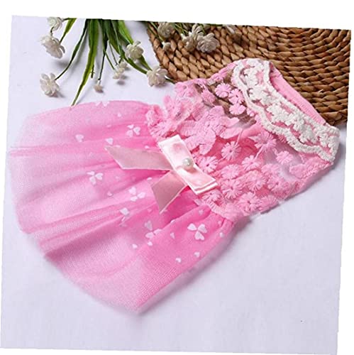 Dog 1pc De Vestir Ropa para Perros De Boda para Perros Pequeños Ropa para Mascotas Perrito Faldas Tul Vestidos De Gato Yorkies Chihuahua Ropa, Rosa, M Tamaño