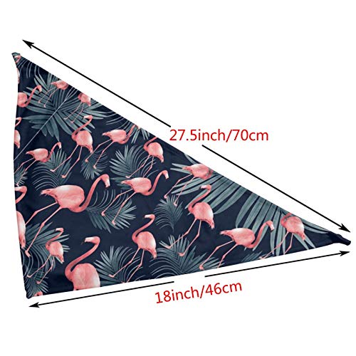 Dog Cat Bandana Summer Flamingo Palm Night Vibes Tropical Dog Scarf Dog Kerchief Neckerchief