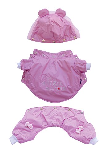 Doggy Dolly W100 - Traje de Nieve para Perros con Purpurina y Glamour, Color Rosa, Talla M