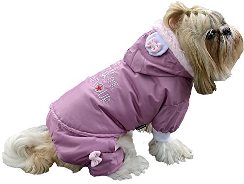 Doggy Dolly W100 - Traje de Nieve para Perros con Purpurina y Glamour, Color Rosa, Talla M