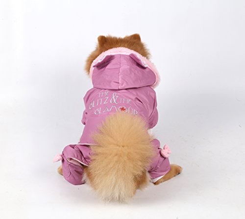 Doggy Dolly W100 - Traje de Nieve para Perros con Purpurina y Glamour, Color Rosa, Talla M