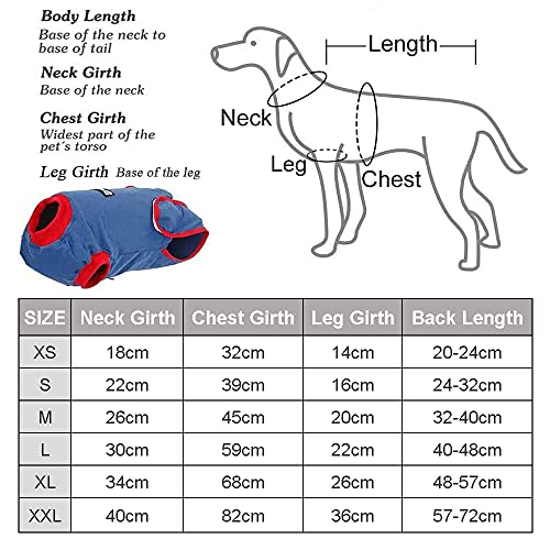 Doglemi Traje de recuperación para perros, traje de protección para heridas para perros después de la cirugía, corsé de recuperación abdominal, vendaje perfecto E-Collar Cone Alternative