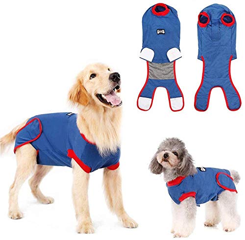 Doglemi Traje de recuperación para perros, traje de protección para heridas para perros después de la cirugía, corsé de recuperación abdominal, vendaje perfecto E-Collar Cone Alternative