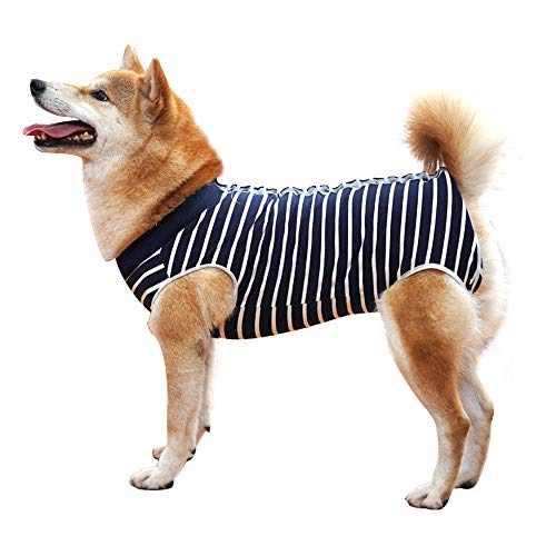 Dotoner Chaleco de recuperación para Perros y Gatos, Protector de heridas Abdominales, Ropa quirúrgica médica para Cachorros (M, Blue)