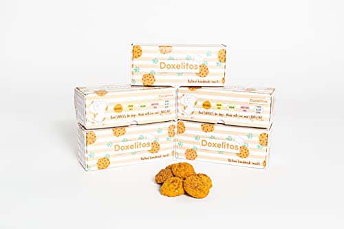 Doxel Supplements Snacks para Perros 100 % Naturales Doxelitos, Premio para Perros, Todas Las Razas y Edades, Fácil Digestión, hipoalergénica y Grain Free, 5 Cajas de Doxelitos 25unid/Caja