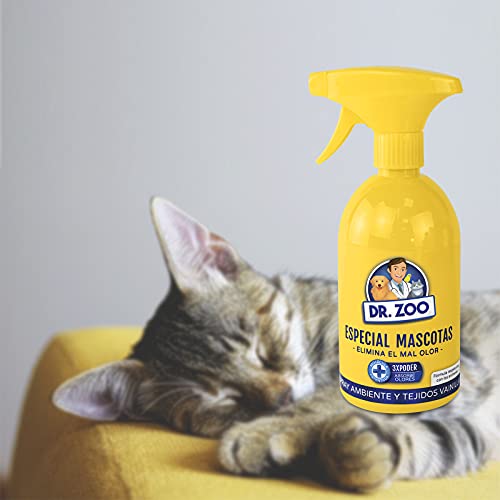 Dr. Zoo 26440511 Ambientador Spray Absorbe Olores Especial Mascotas, pehd, Vainilla, 500 ml