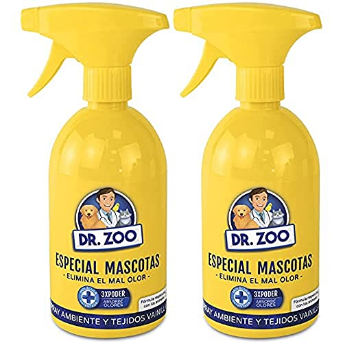 Dr. Zoo 26440511 Ambientador Spray Absorbe Olores Especial Mascotas, pehd, Vainilla, 500 ml