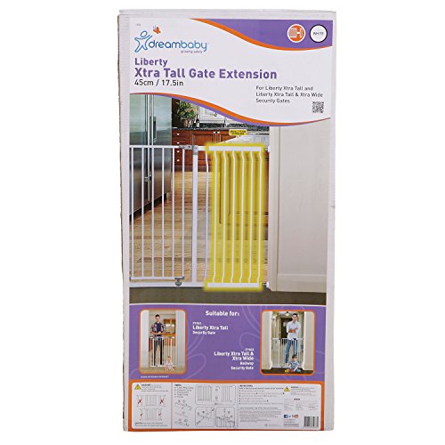 Dreambaby Extensión 45 cm para la Barrera de Seguridad Liberty Extra Alta, blanca