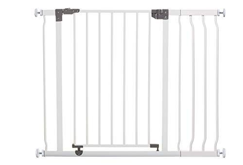 Dreambaby Liberty - Juego de puerta de seguridad (1 puerta + 1 extensión para 75 cm x 99 cm), color blanco