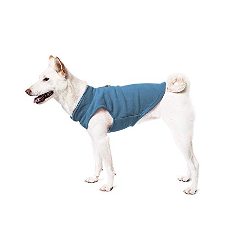 Ducomi - Chaleco de forro polar PolarDog suave y cálido para perros de tamaño pequeño y mediano en días fríos de invierno, fácil de colocar, con gancho para correa integrado