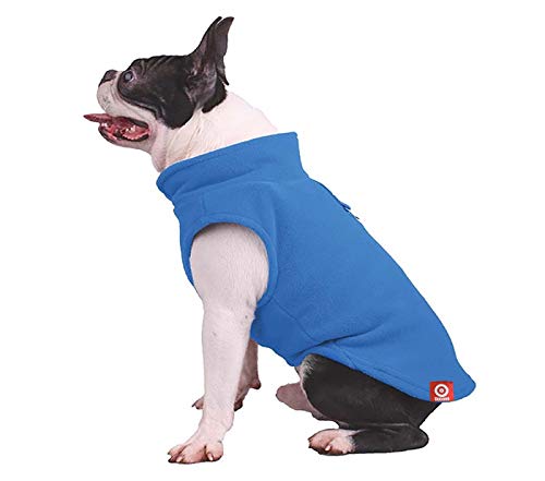 Ducomi - Chaleco de forro polar PolarDog suave y cálido para perros de tamaño pequeño y mediano en días fríos de invierno, fácil de colocar, con gancho para correa integrado