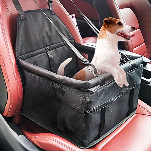 DY_Jin Asiento Elevador para el automóvil Reforzado para Mascotas para Perros Gato, Asientos portátiles, Plegables y Transpirables para Mascotas con cinturón de Seguridad