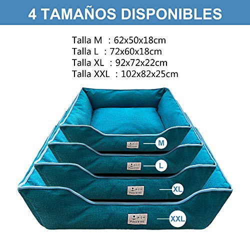 DZL- Cama de Perros y Mascotas Básica Desmontable y Extraíble Regalo Manta Perro Camas para Perros Gatos Alfombra para Mascotas (XXL-82 * 102 * 25CM, Azul)