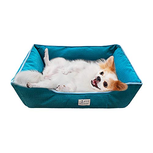 DZL- Cama de Perros y Mascotas Básica Desmontable y Extraíble Regalo Manta Perro Camas para Perros Gatos Alfombra para Mascotas (XXL-82 * 102 * 25CM, Azul)