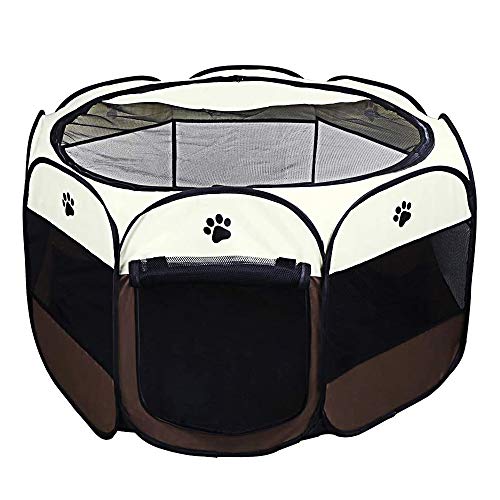 DZL- Parque para Perros Grandes Tienda de Campaña Plegable para Mascotas Playpen Perro Gato Cachorros Portátil Plegable (78 * 78 * 58CM)