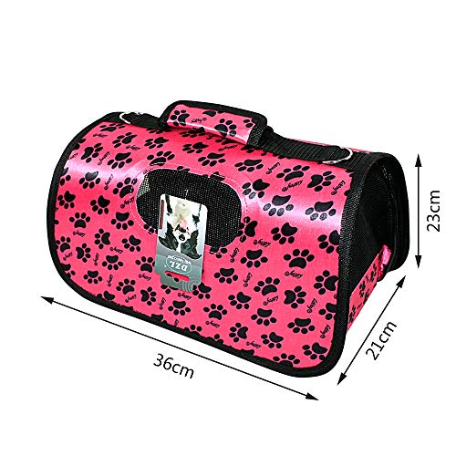 DZL- Transportín Bolsa Tela Impermeable para Perro/Gato 36 * 21 * 23cm Transportín Perro Gato pequeño Viaje Avion Tren Color Azar (6213)