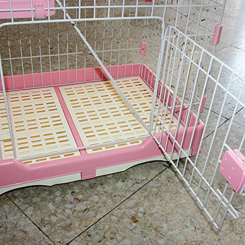 DZLA Jaula para Gatos Gato casa con 3 Niveles Jaula para Mascotas Villa para Gato Jaula para Animales pequeños Gatitos, Chinchillas, azúcar (L-99×63×134cm, Marrón)