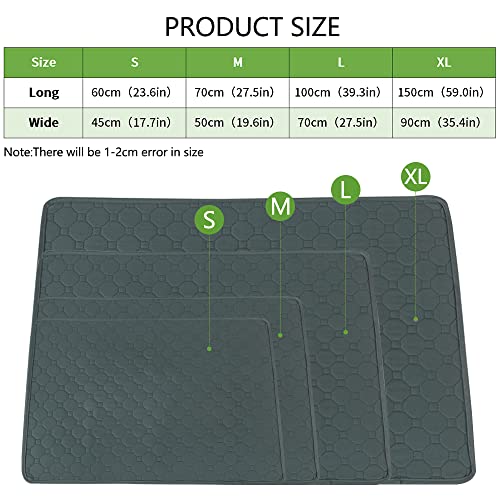 Eastlion Alfombrillas de Entrenamiento para Cachorros,Lavables,Reutilizables,Diseño de 4 Capas,Suaves/Súper Absorbentes,Apto para Perros y Gatos(2 Piezas 60x45 cm) S-Gris