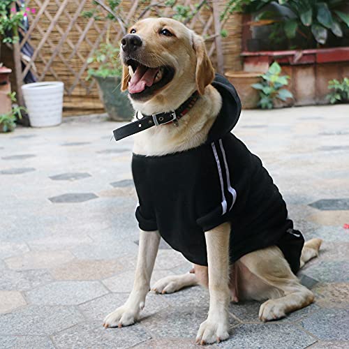 Eastlion Ropa Perro Grande,Cálido Sudadera con Capucha para Perros Algodón Suéter Chaqueta Abrigo Costume Pullover para Mascota Perro Gato (Azul Oscuro,8XL)