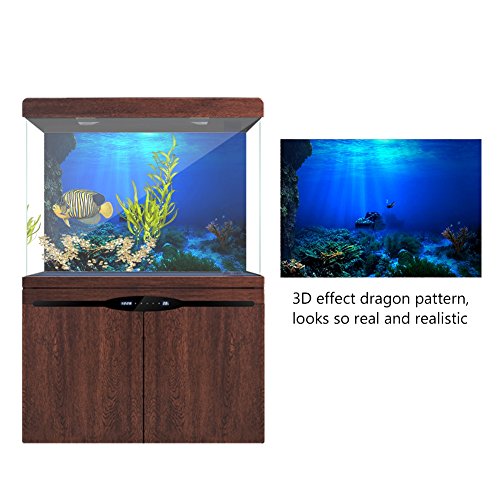 EBTOOLS Adhesivo de Fondo para Acuario, Póster, Telón de Fondo, Decoración de Acuario, Pegatina de PVC, Fondo, Decoración de Tanque de Peces, Pegatina Impermeable(61 * 41cm)